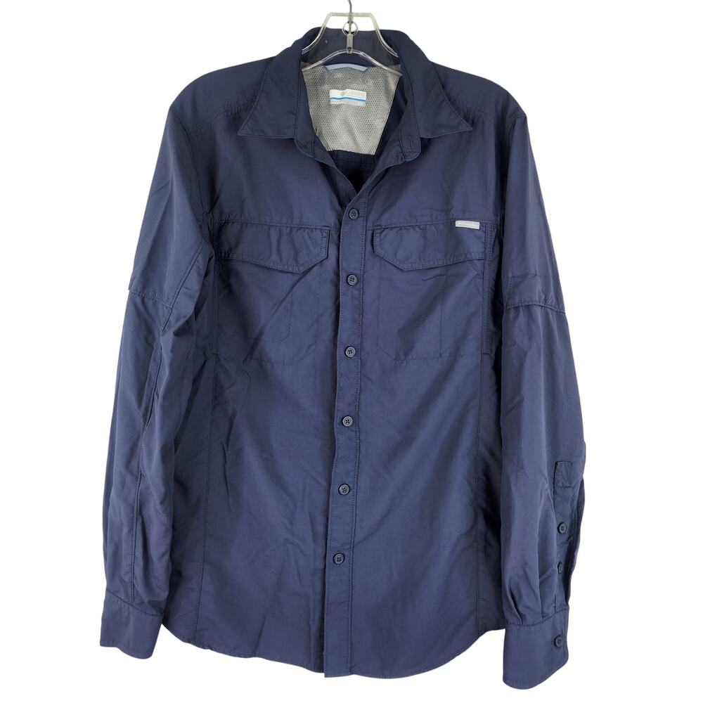 Columbia Sportswear Blue Vented Shirt Men's Small Roll -up Sleeve Outdoors